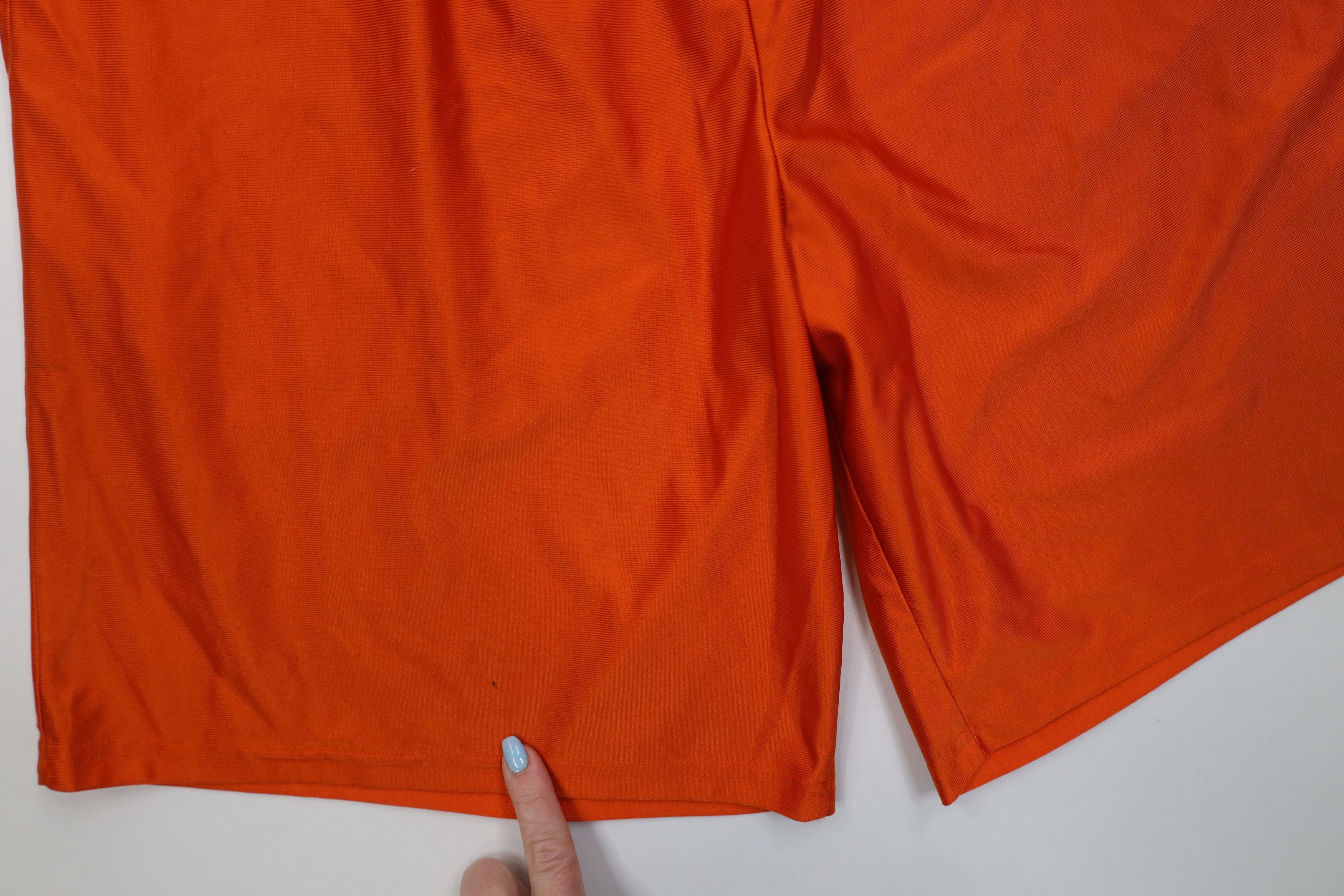 Nike Vintage Y2K Nike Mini Swoosh Dazzle Basketball Shorts Orange Size US 36 / EU 52 - 6 Thumbnail