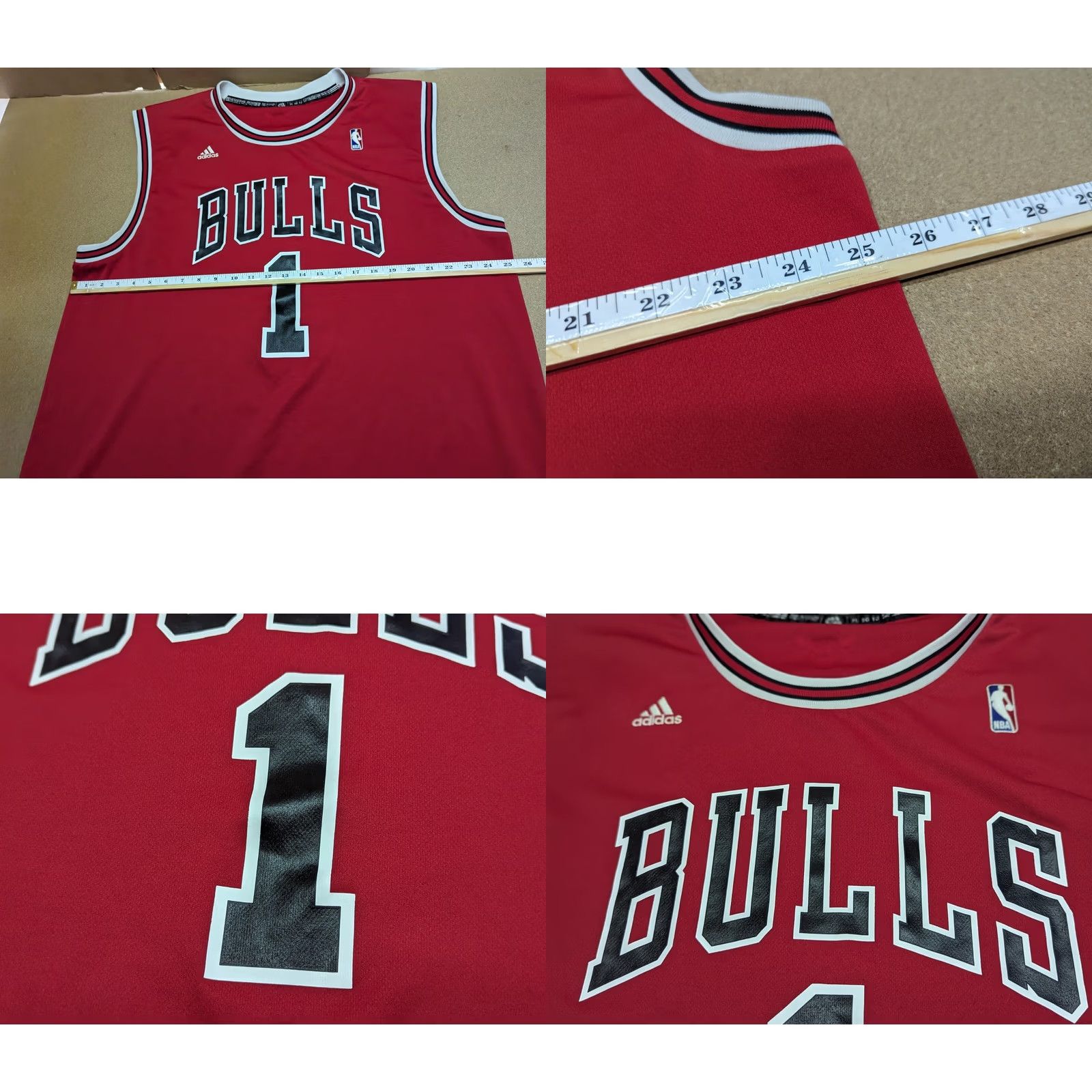 Adidas Adidas Chicago Bulls Jersey Mens XL Red Basketball Short Sleeve T-Shirt Size US XL / EU 56 / 4 - 8 Thumbnail