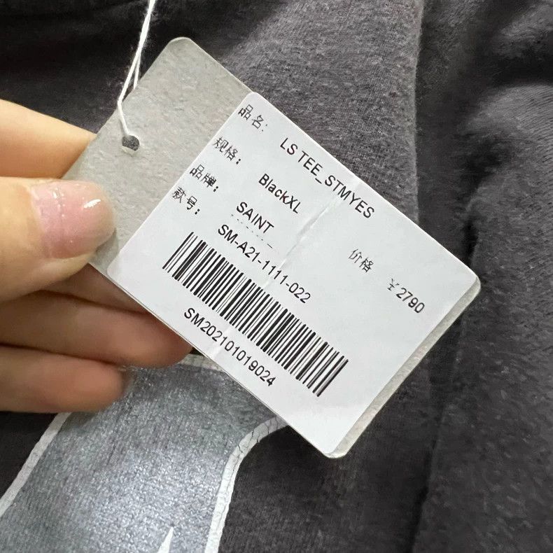 Saint Michael Saint Michael Grey monogrammed logo long sleeve 2504-Nextar Size US M / EU 48-50 / 2 - 4 Thumbnail
