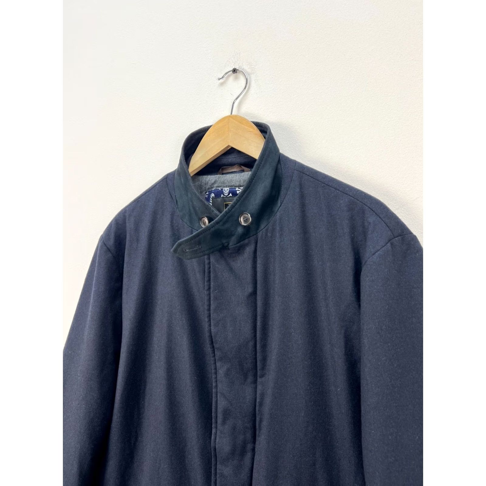 Vintage New & Lingwood Men’s Wool Jacket Coat Size 52 Navy blue Jacket Mens Regular 52 Navy blue Italy Size US L / EU 52-54 / 3 - 3 Thumbnail