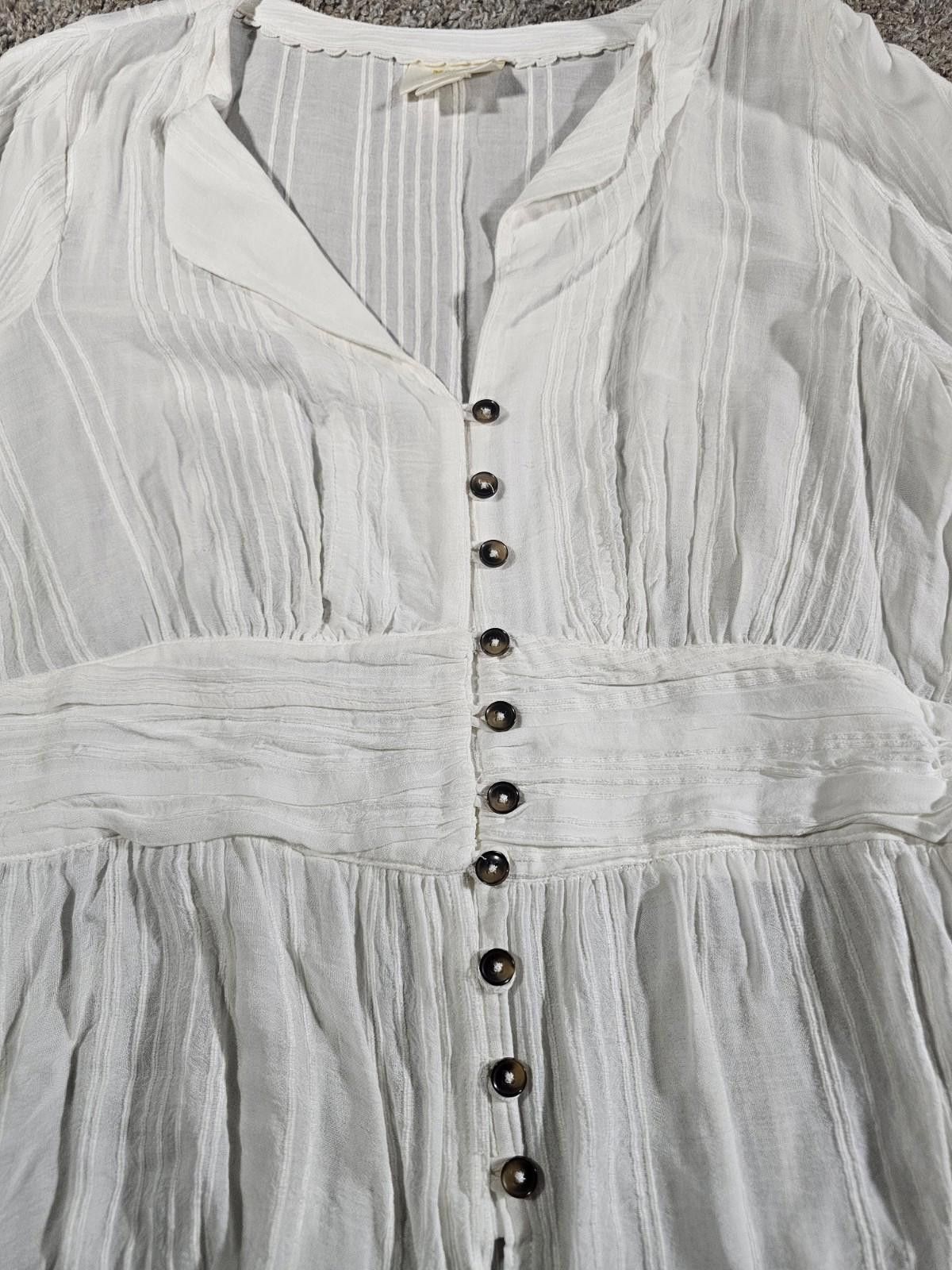 Marvel Comics maeve anthropologie White Blouse US12 Size XL / US 12-14 / IT 48-50 - 2 Thumbnail