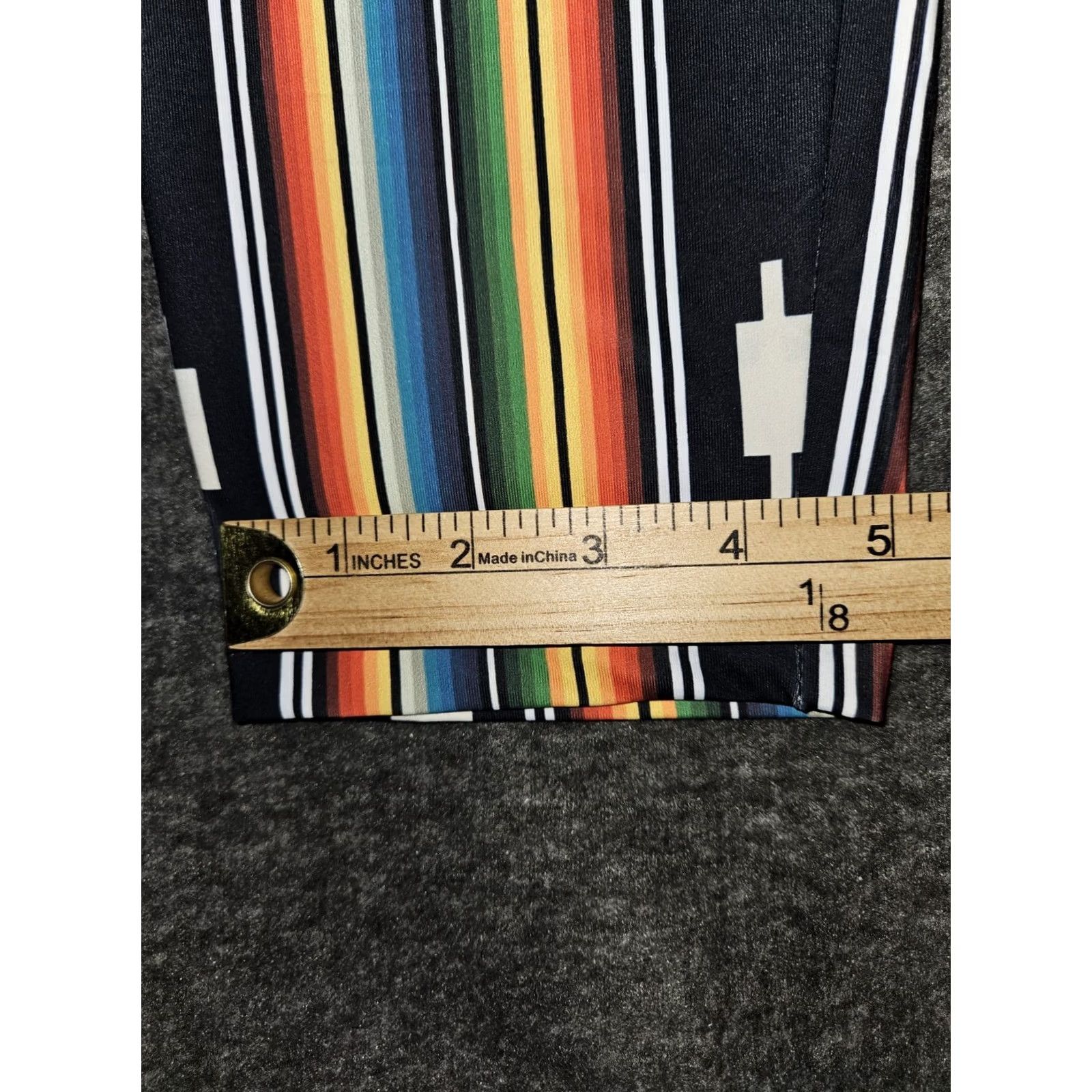 Vintage Lucky & Blessed Leggings NWT Women L Aztec Lace Ankle Striped High Rise Size 36" / US 14 / IT 50 - 6 Thumbnail