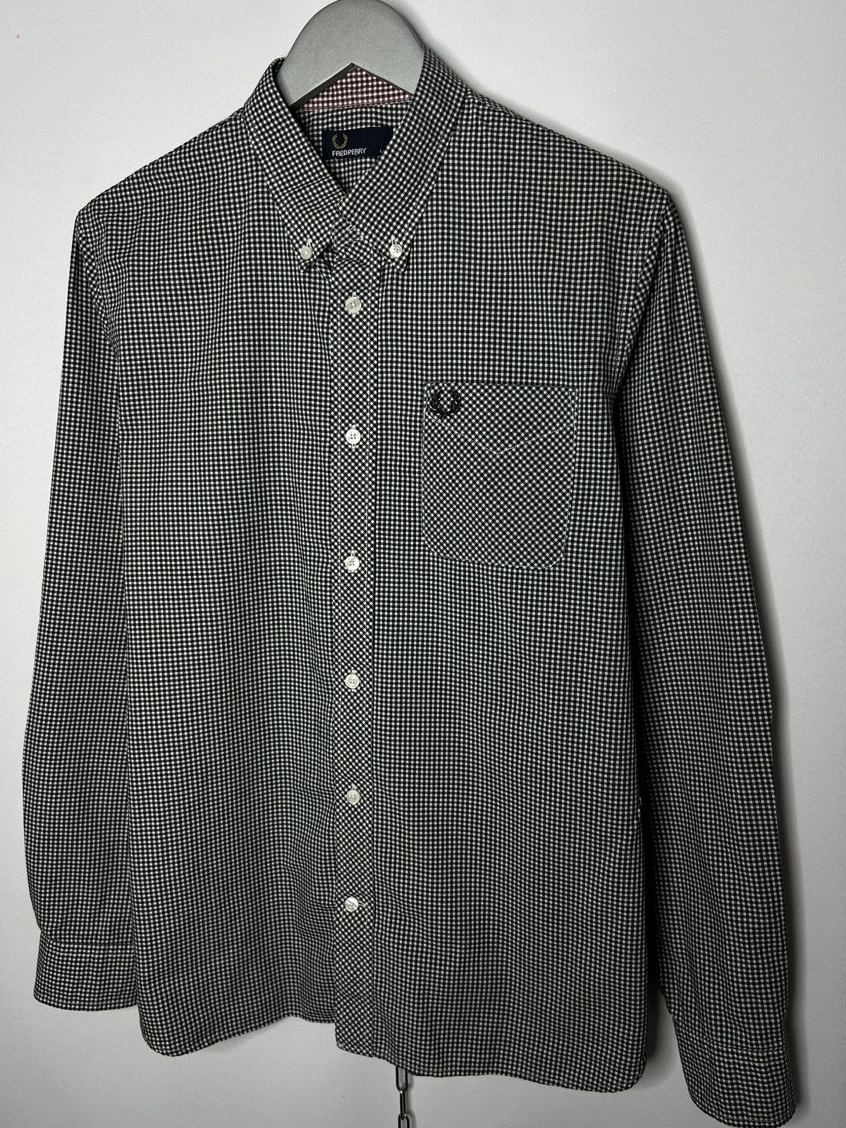 Fred Perry Fred Perry Plaid Shirt Long Sleeve Tee Based Size US L / EU 52-54 / 3 - 5 Thumbnail