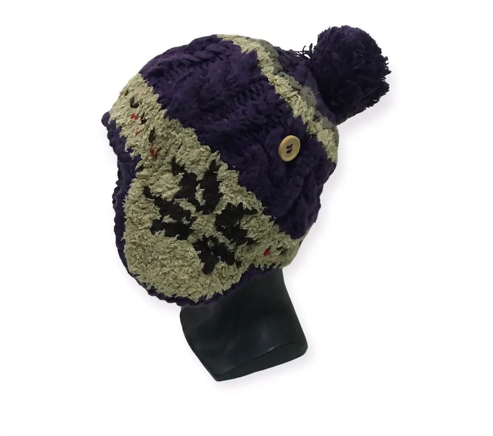 image of Navajo Design Earflap Fleece Beanie Hat, Men's