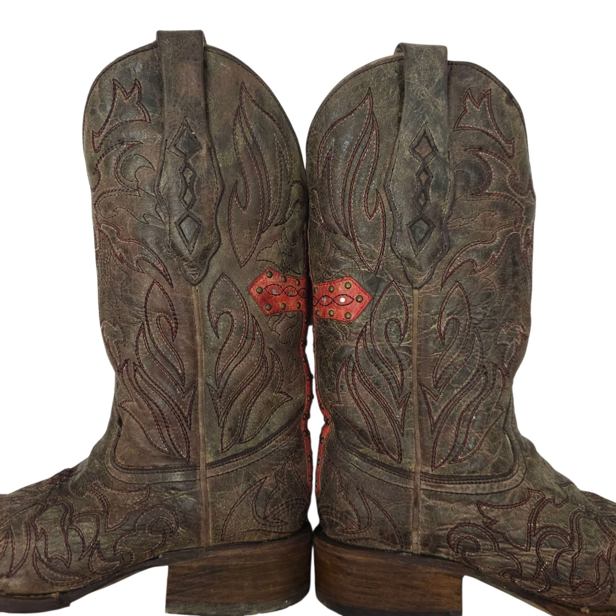 Corral Corral Western Boots Leather Women 6.5M Cross Stud Size US 6.5 / IT 36.5 - 12 Thumbnail