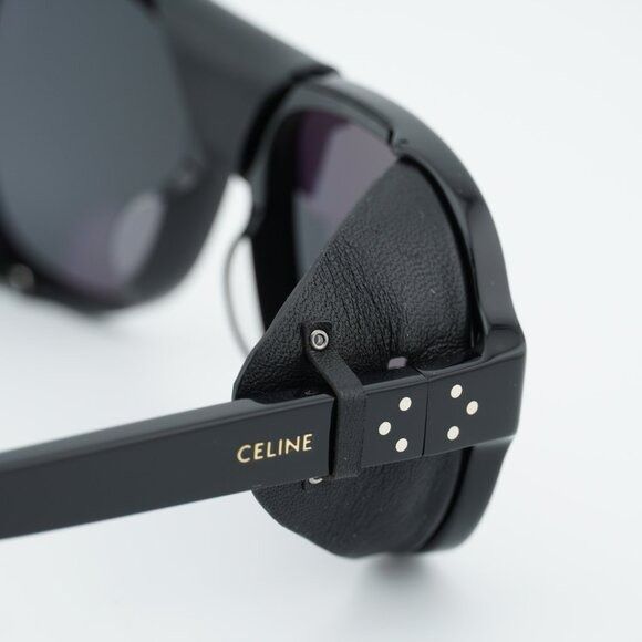Celine Celine CL40301U 01C Sunglasses Black Square Frame, Smoke Size ONE SIZE - 6 Thumbnail