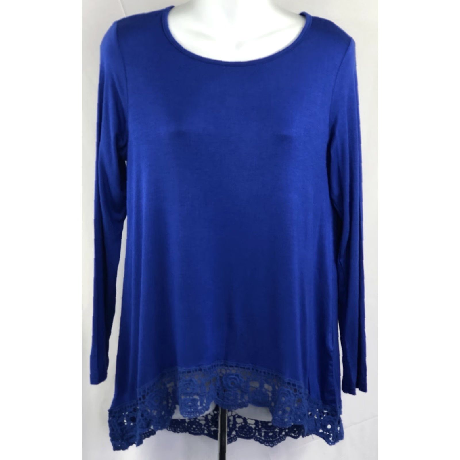 Vintage Nwt Leo Rosi Flowy Top S Blue Lace Asymmetrical Long Sleeve Fairy Romantic Shirt Women HS Size S / US 4 / IT 40 - 5 Thumbnail