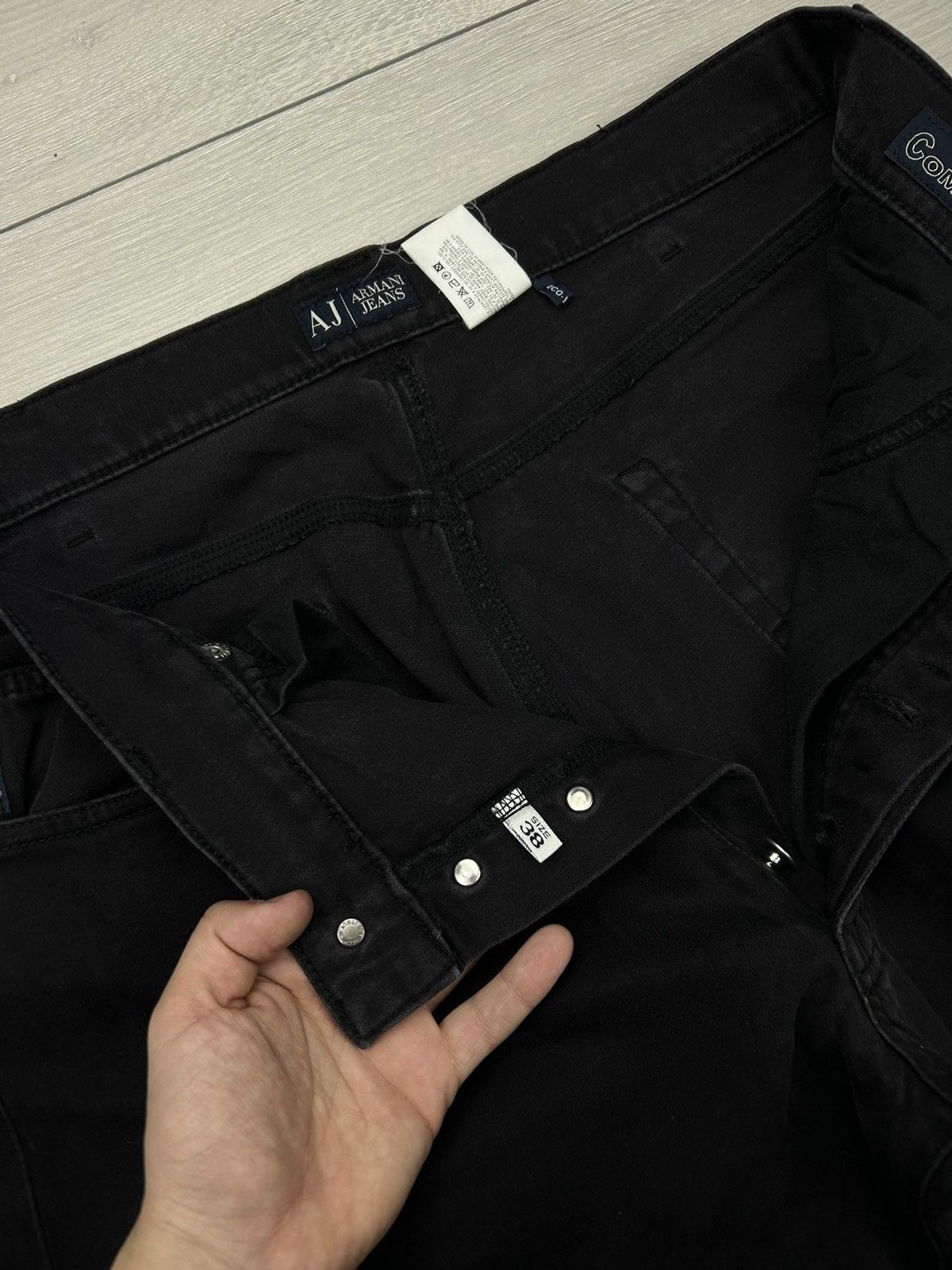 Armani × Vintage Armani Jeans Vintage Black Pant size 38 fit 36 Size US 36 / EU 52 - 7 Thumbnail