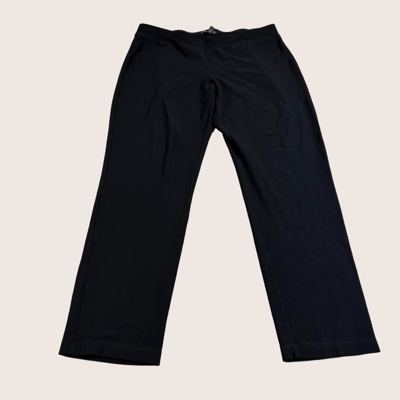Eileen Fisher Eileen Fisher Pants Women M Black Crepe Pull On Stretch Office Comfortable Size 32" / US 10 / IT 46 - 1 Thumbnail