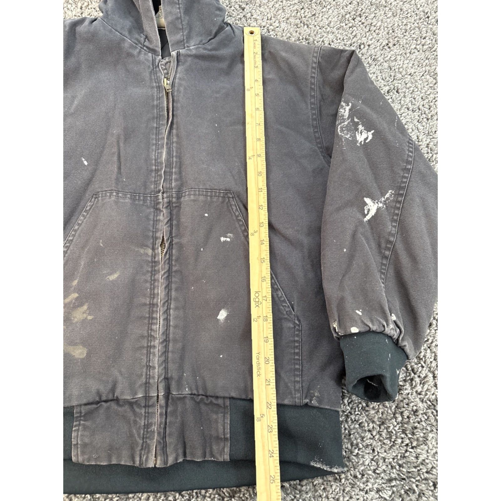 Old Navy VINTAGE Old Navy Jacket Womens L Black Distressed Bomber Canvas Jacket Size L / US 10 / IT 46 - 2 Thumbnail