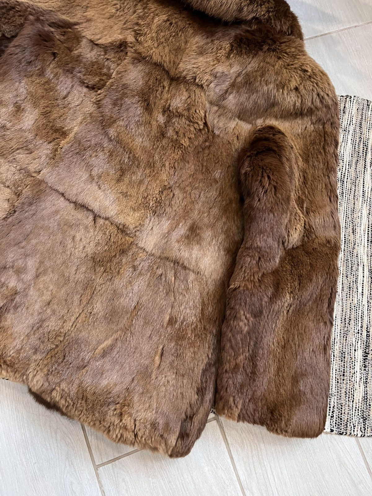 Vintage Hype Vintage Real Fur Jacket Brown Coats Avantgarde retro Size L / US 10 / IT 46 - 16 Thumbnail