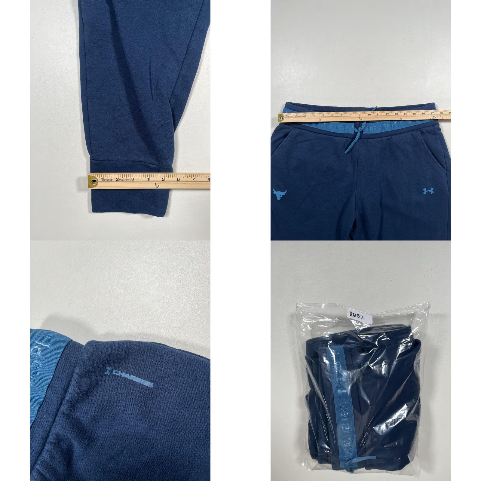 Under Armour Under Armour Project Rock Fleece Joggers Sweatpants Mens XL Blue Gym Size US 36 / EU 52 - 8 Thumbnail