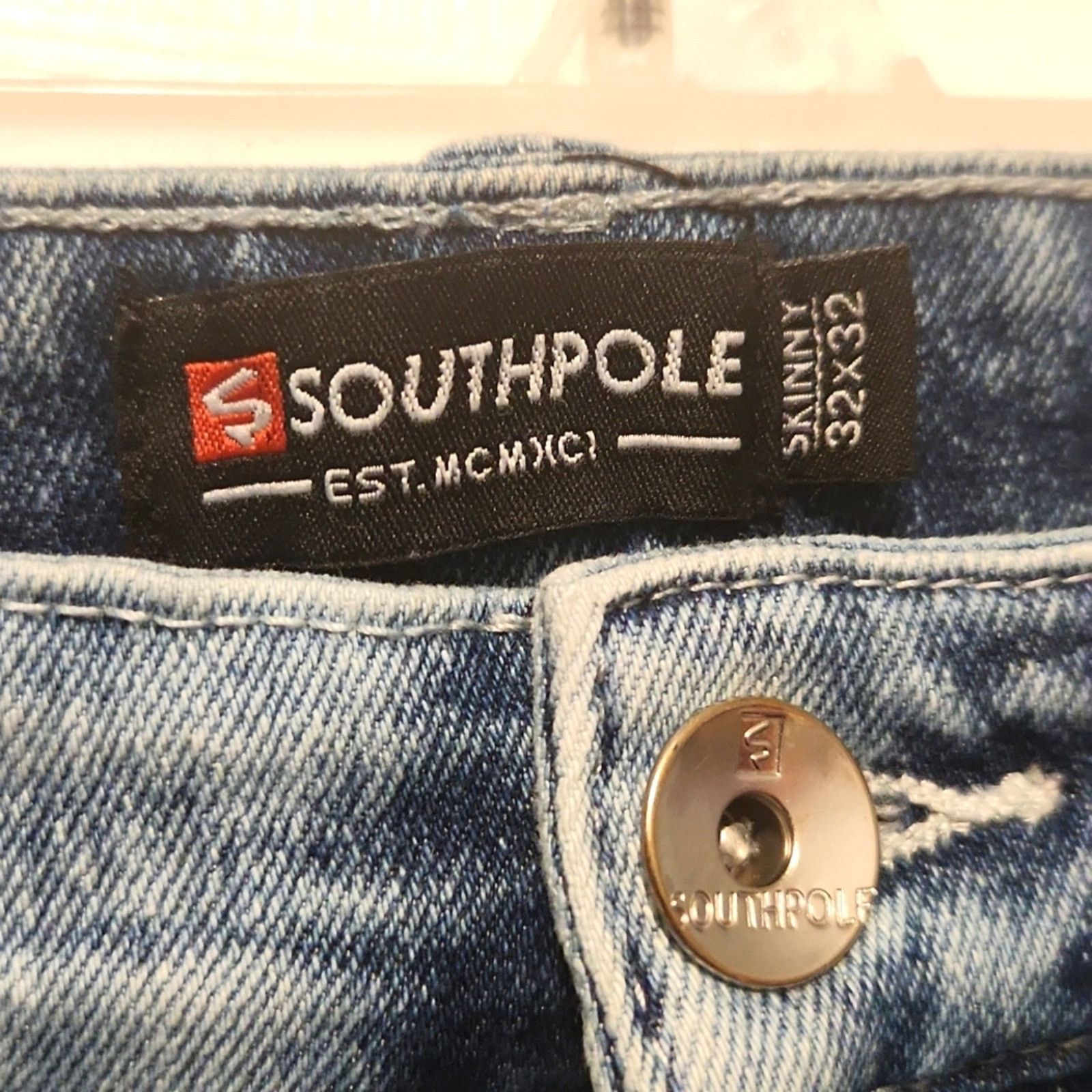 Southpole 90's Southpole jeans Men's 32x32 acid wash skinny jeans Size US 32 / EU 48 - 3 Thumbnail