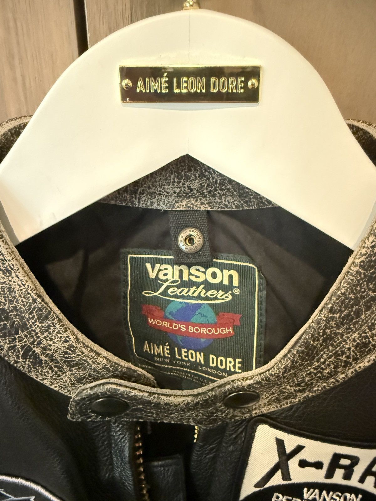 Aime Leon Dore × Vanson Leathers Aime Leon Dore X Vanson Distressed Leather Moto Jacket Size US M / EU 48-50 / 2 - 2 Thumbnail