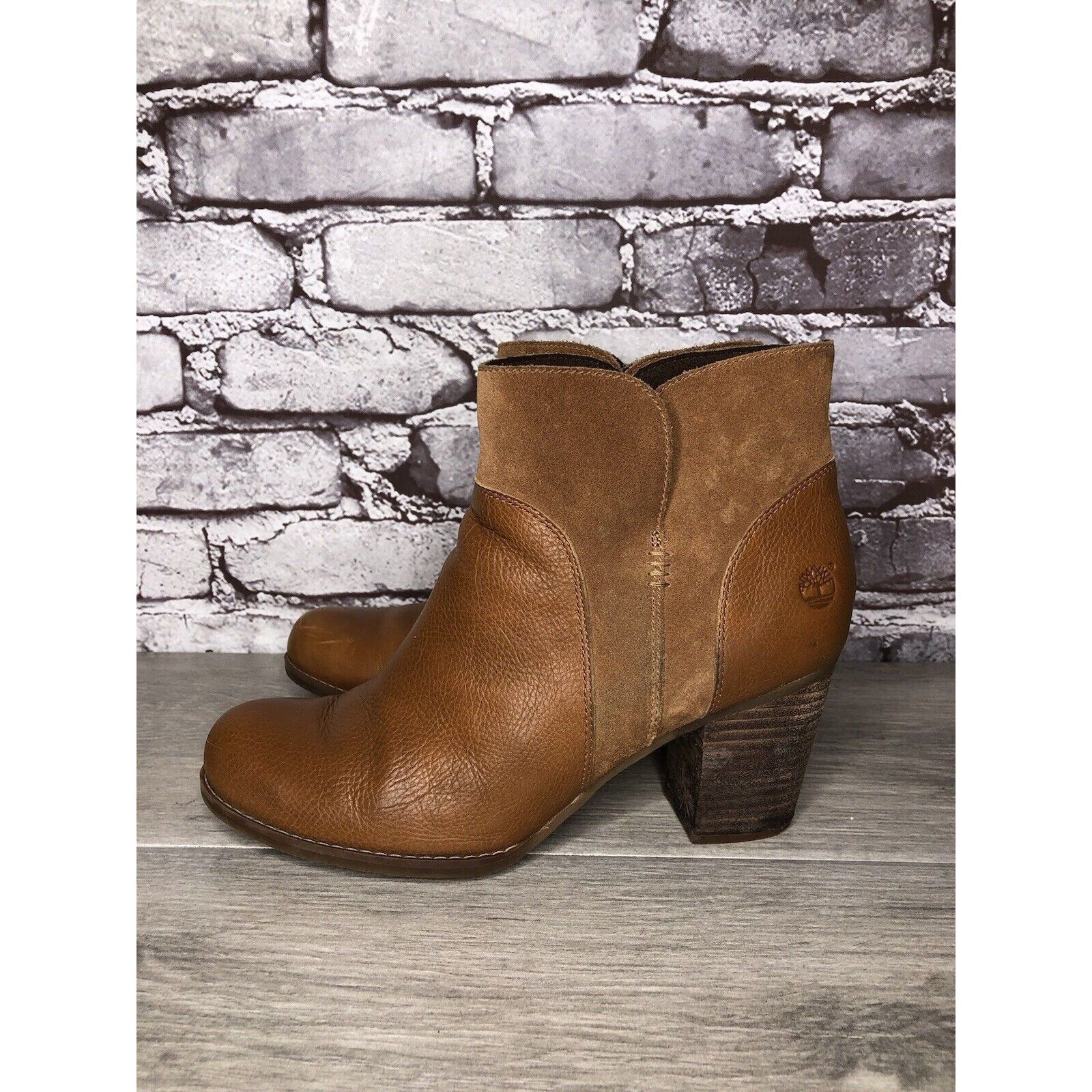 Timberland Timberland A1623 A0560 Brown Leather Suede Heel Booties Boot Size US 8 / IT 38 - 5 Thumbnail