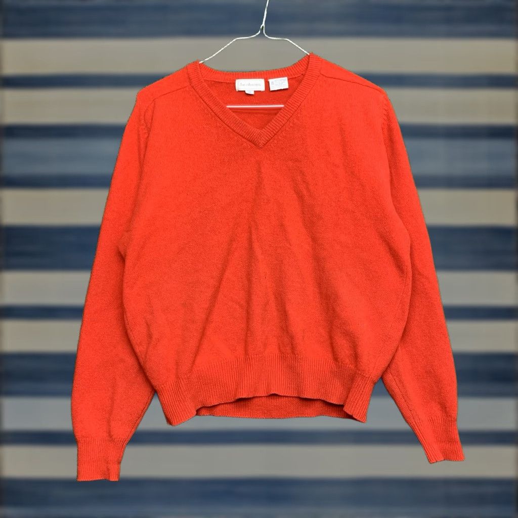 Vintage Danforth & Gifft Jacobsons Lambswool Sweater Mens M Maroon V-Neck Vintage Knit Pullover 100% Cashmere Regular Size M Men Red Solid Short Sleeve? Size US M / EU 48-50 / 2 - 1 Thumbnail