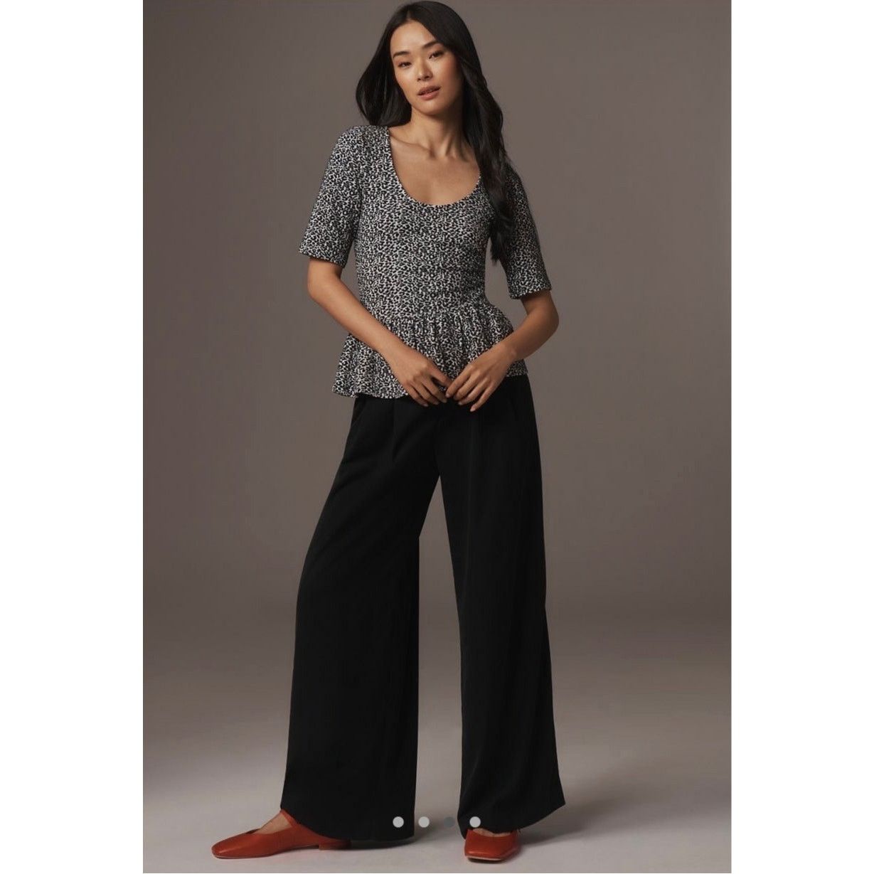 Anthropologie NWT Maeve x Anthropologie Peplum Scoop Neck Top Size XS / US 0-2 / IT 36-38 - 2 Thumbnail