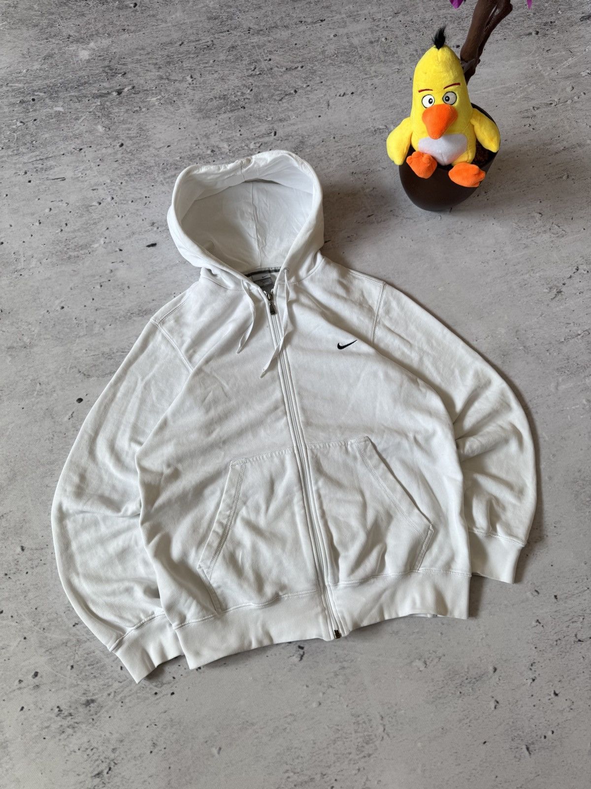 Nike × Vintage NIKE VINTAGE 00s y2k OVERSIZE BAGGY ZIP HOODIE CENTER LOGO Size US S / EU 44-46 / 1 - 1 Thumbnail