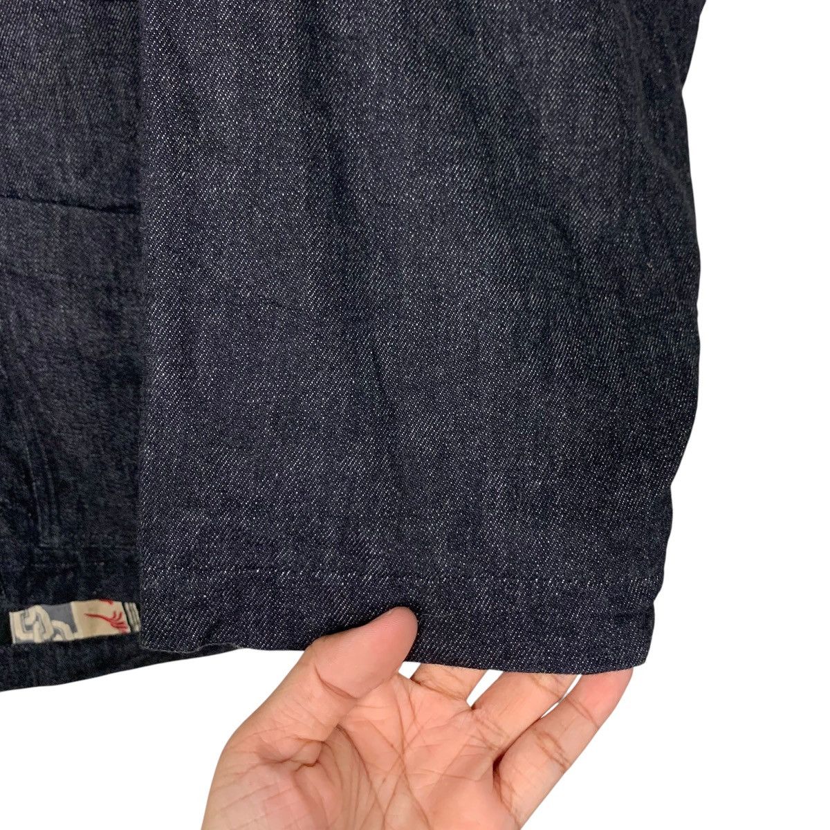 Japan Rags SAKAMOTO DENIM Blue Indigo Button Jacket #2580-C116 Size US S / EU 44-46 / 1 - 13 Thumbnail
