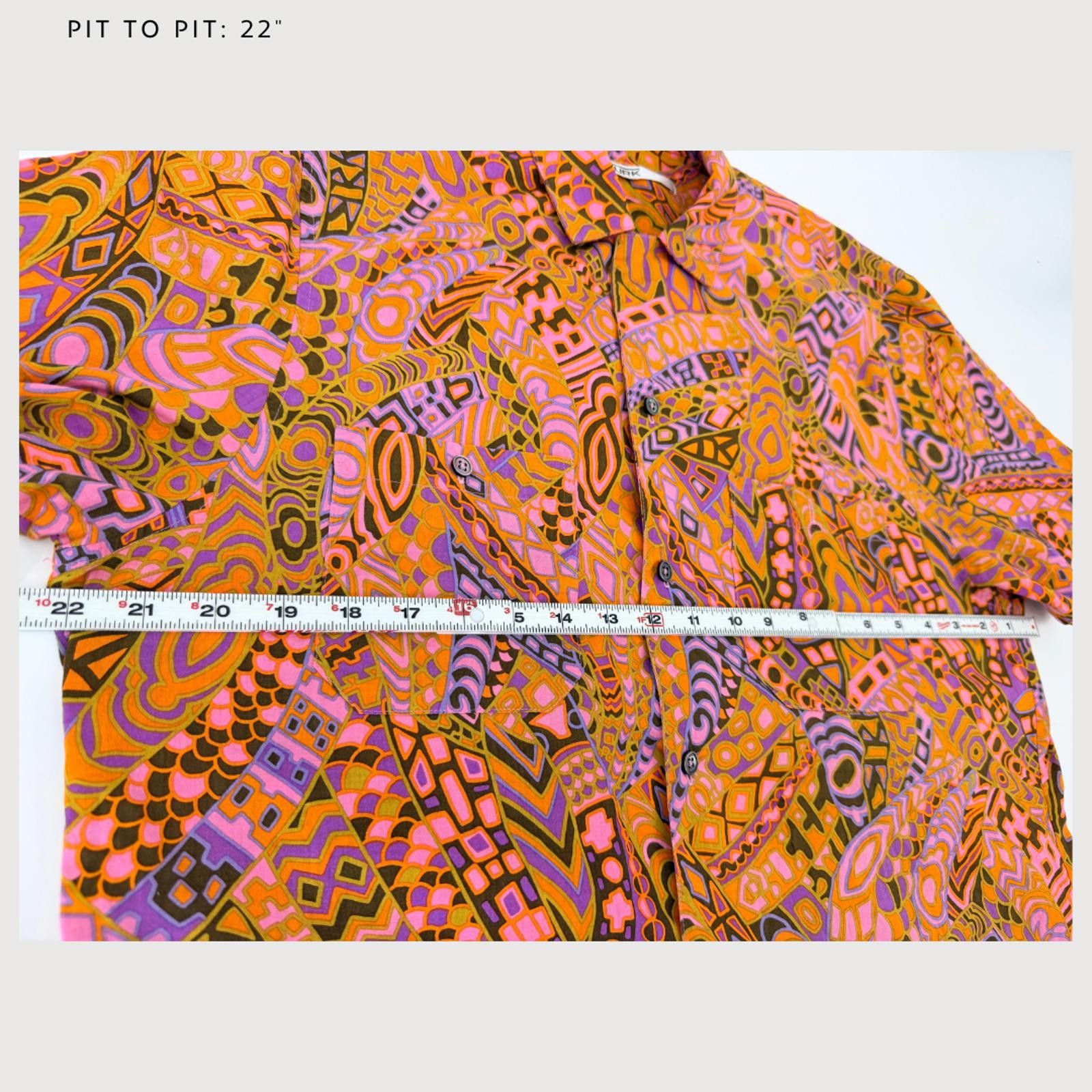 Mr Turk MR TURK Psychedelic Print Short Sleeve Shirt M Size US M / EU 48-50 / 2 - 7 Thumbnail