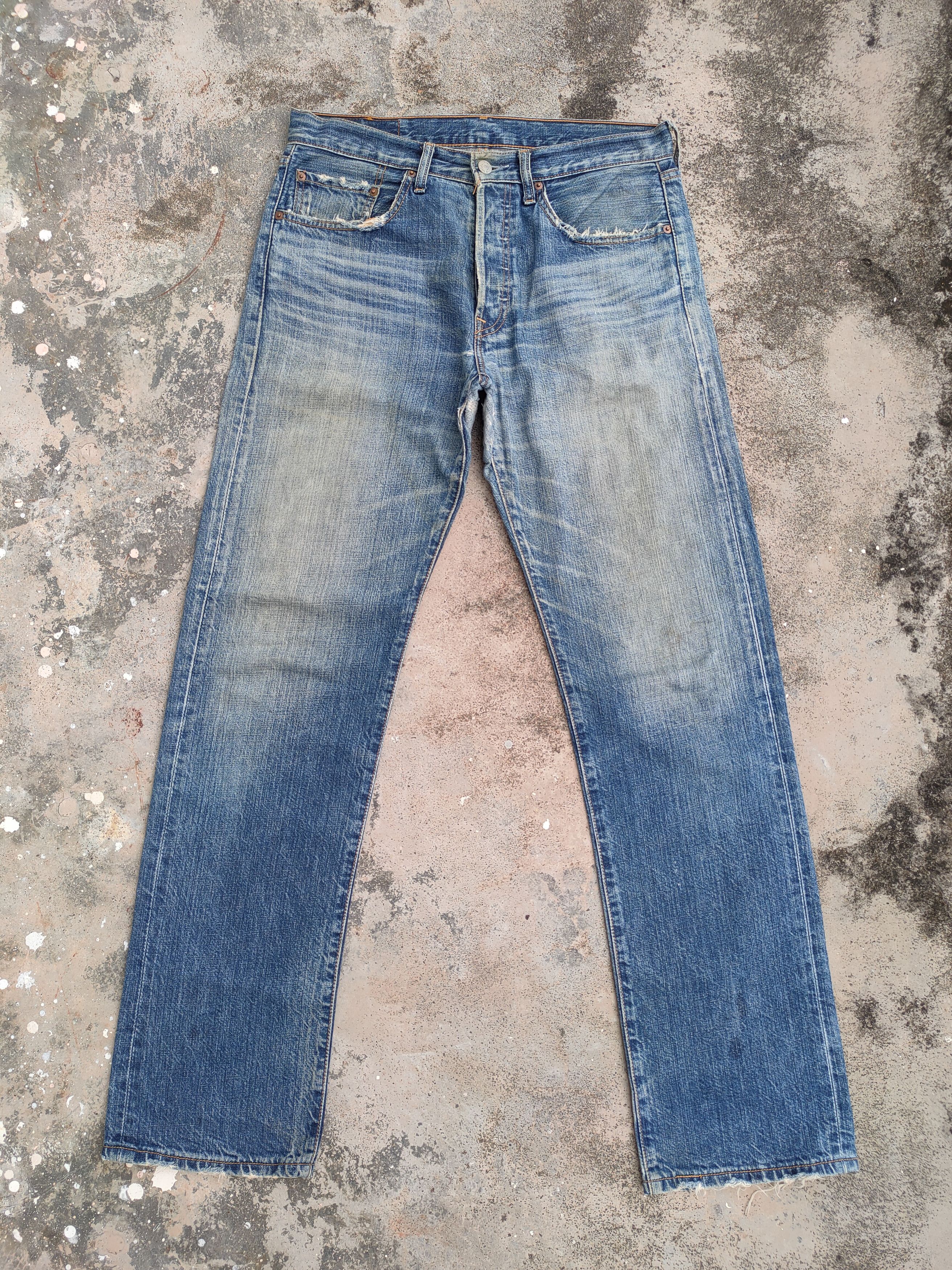 Levi's vintage Levi's 501 faded jeans denim pants Size US 33 - 1 Thumbnail