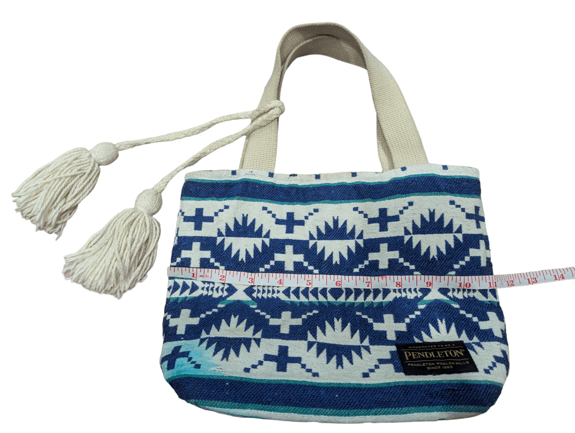 Native × Pendleton Pendelton Navajo Small Tote Bag (BLUE) Size ONE SIZE - 10 Thumbnail