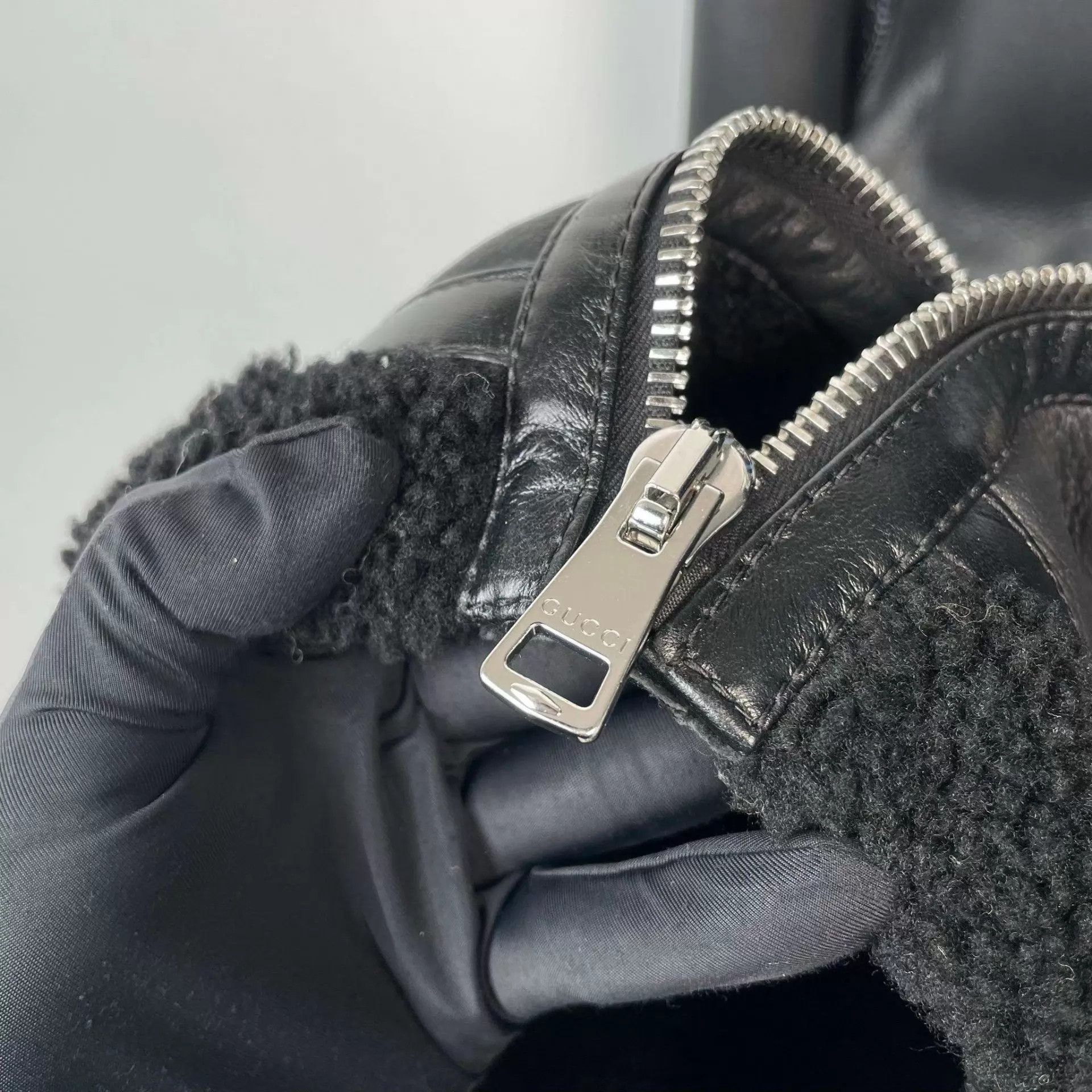 Gucci Gucci 98 new cashmere leather jacket 44 black Size US S / EU 44-46 / 1 - 7 Thumbnail