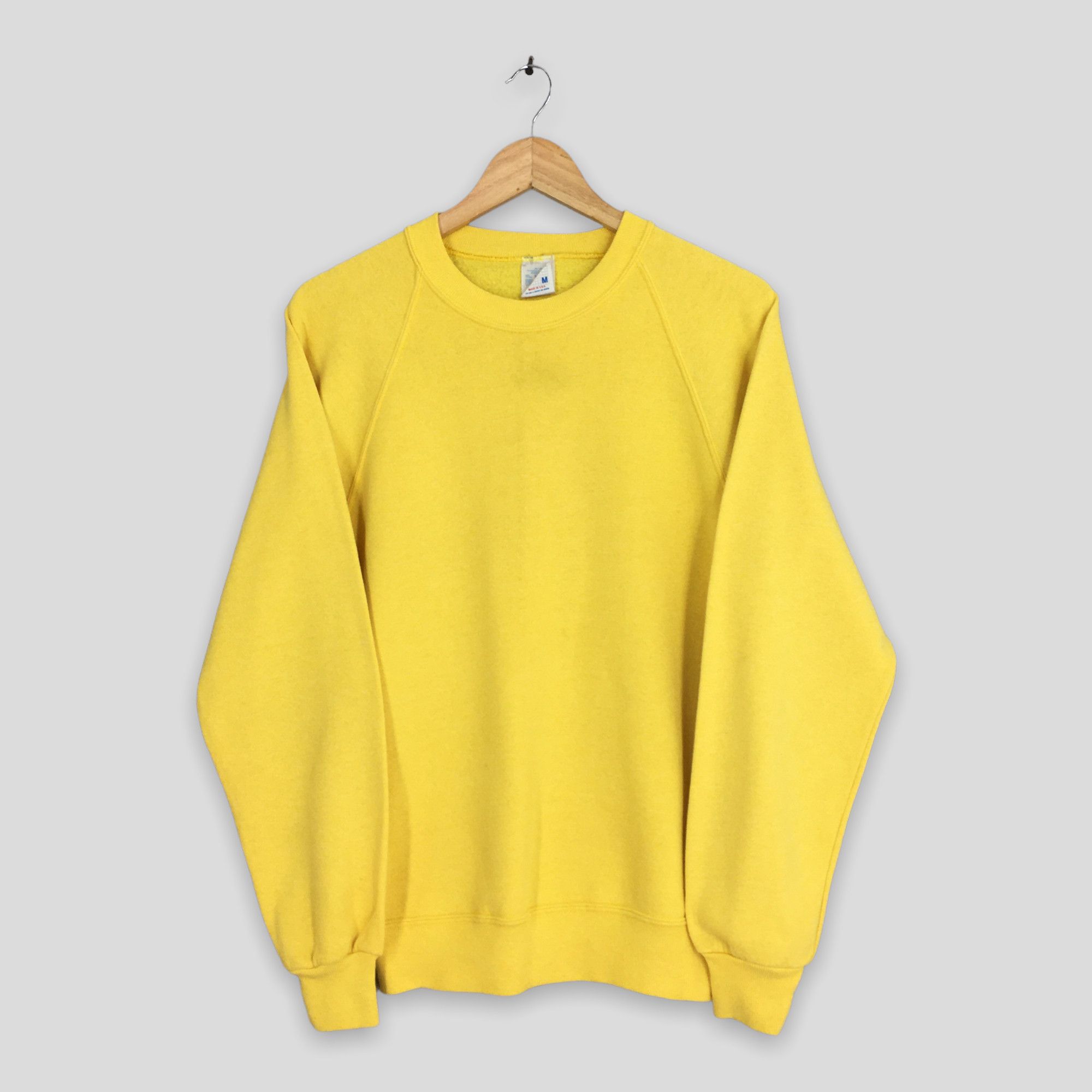 Jerzees Vintage 90s Jerzees Usa Yellow Sweatshirt Medium Size US M / EU 48-50 / 2 - 1 Thumbnail