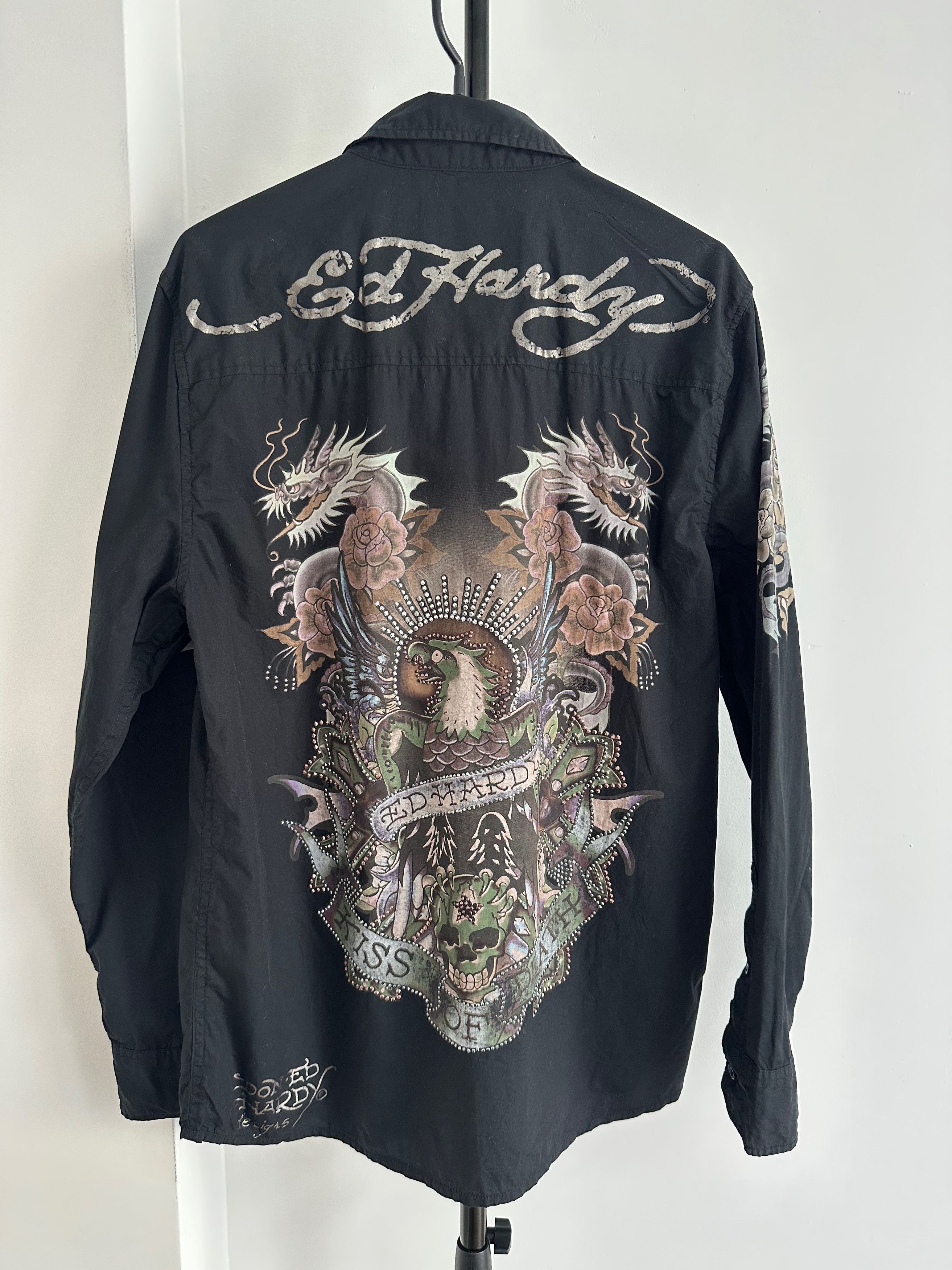 Ed Hardy ED HARDY eagle shirt long sleeve Y2K Size M / US 6-8 / IT 42-44 - 9 Thumbnail