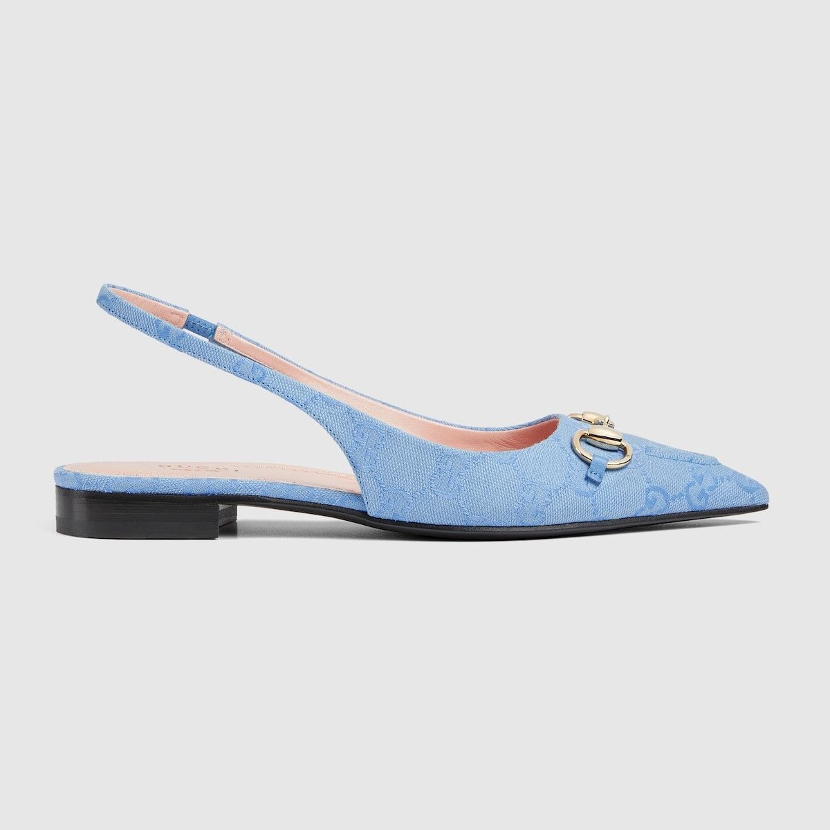 Gucci oc11z1025 Horsebit Slingback Ballet Flats in Blue Size US 7 / IT 37 - 1 Thumbnail
