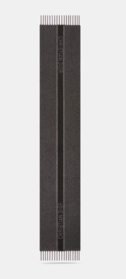 Dior o1w1db11024 Size: OS / Wool Scarf in Anthracite Grey Size ONE SIZE - 3 Thumbnail