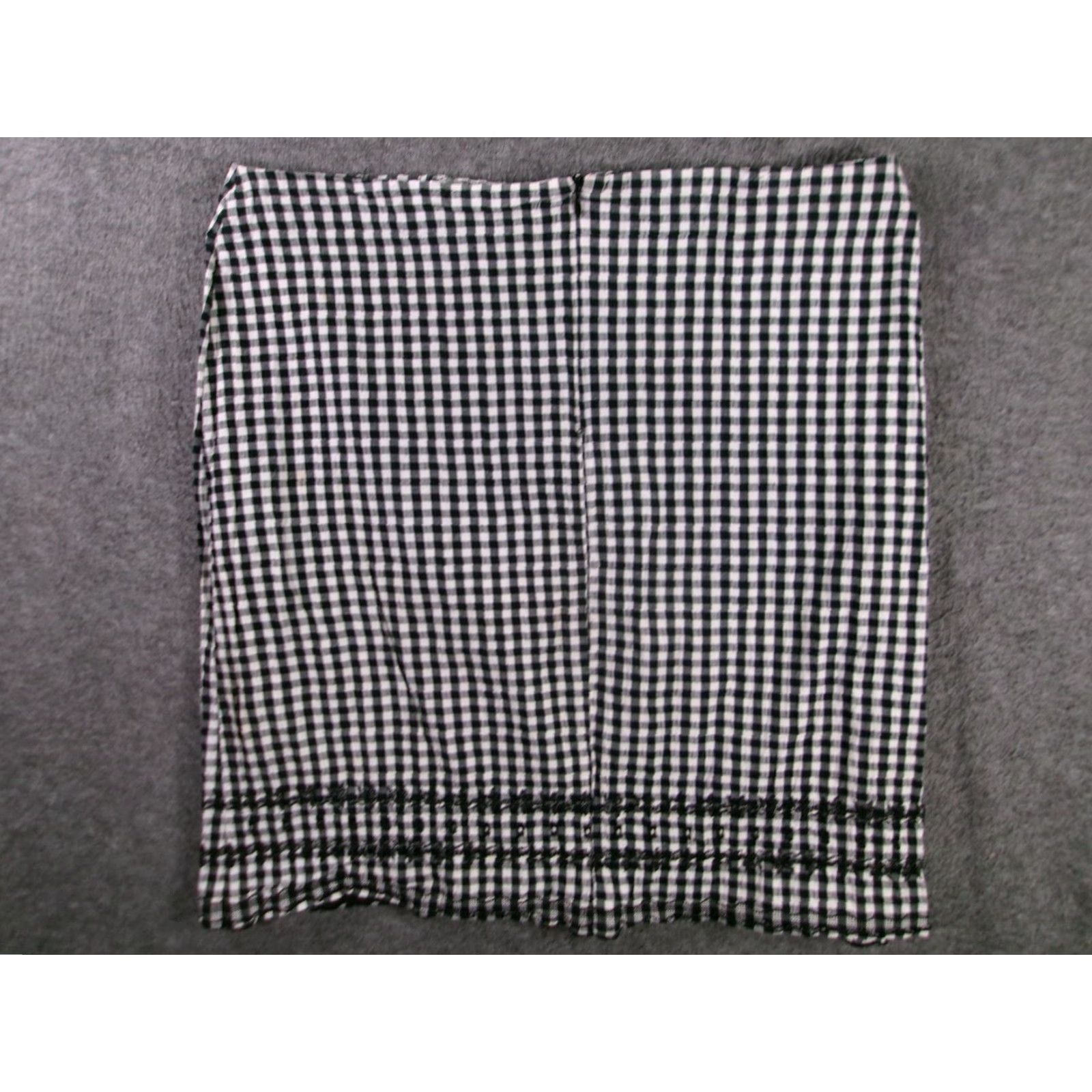 Vintage AGB Skirt Womens 10 Gingham Black White Pencil Straight Knee Length Zipper Size 32" / US 10 / IT 46 - 6 Thumbnail