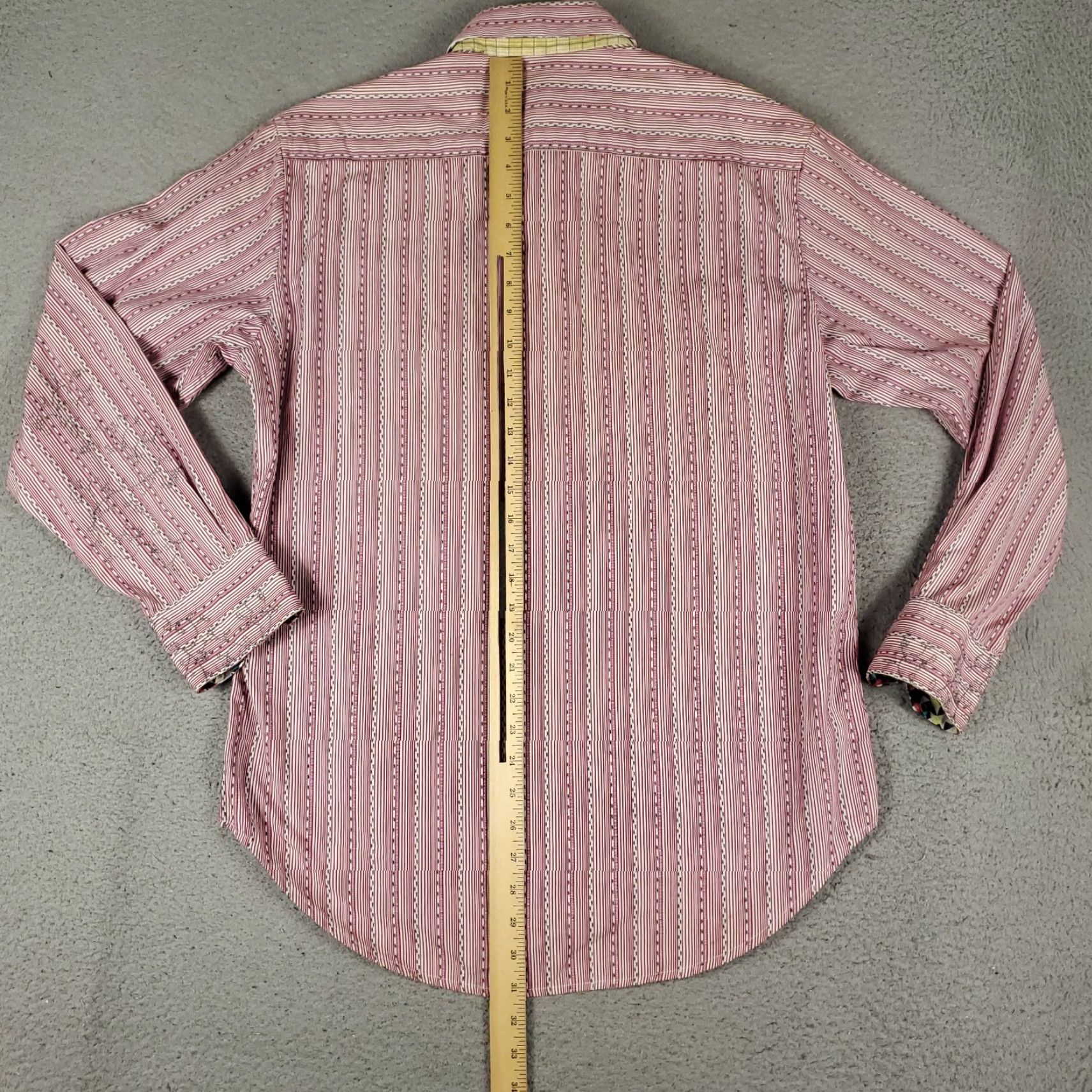 Robert Graham Robert Graham Shirt Mens M Red Striped Button-Up Long Sleeve Size US M / EU 48-50 / 2 - 3 Thumbnail