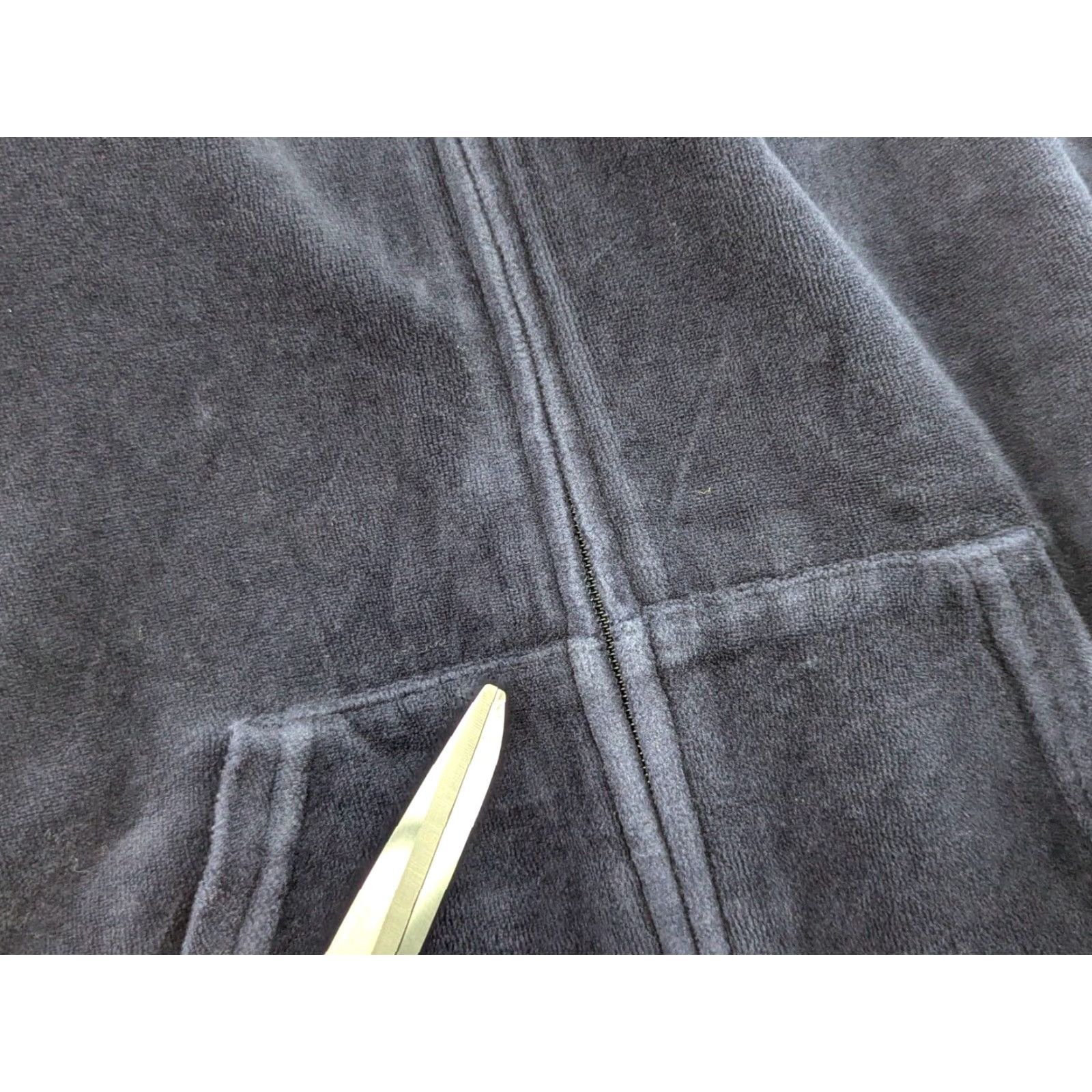 Juicy Couture Juicy Couture Velour Jacket Hoodie Womens Medium M Full Zip Blue Jacket Womens Regular Medium Blue Juicy Couture Velour Jacket Hoodie Full Zip Size S / US 4 / IT 40 - 4 Thumbnail