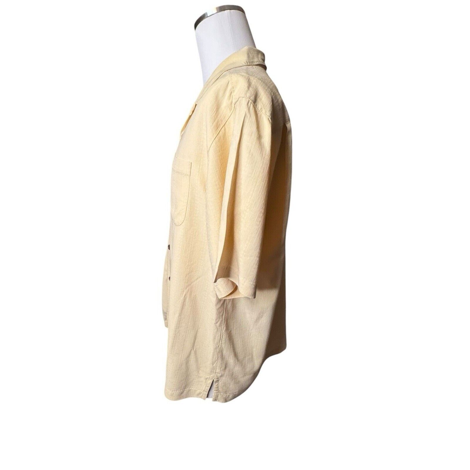 Tommy Bahama Tommy Bahama Silk Camp Shirt Men's Large Hawaiian Yellow Size US L / EU 52-54 / 3 - 3 Thumbnail