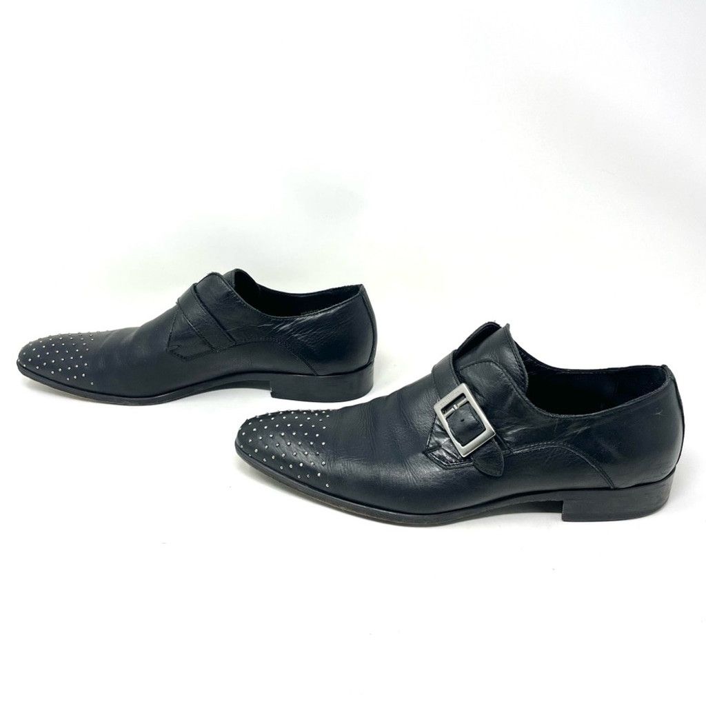 Versace Versace Studded Toe Black Leather Monk Dress Shoes Size 41 Size US 8 / EU 41 - 4 Thumbnail
