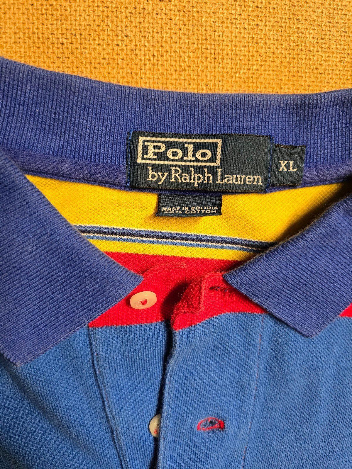 Polo Ralph Lauren Vintage Ralph Lauren Polo Shirt XL Yellow Stripes Size US XL / EU 56 / 4 - 3 Thumbnail