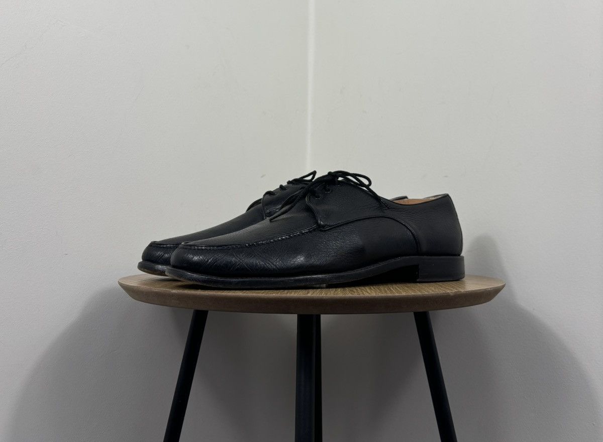 Gravati Gravati Vintage Black Leather Split-Toe Lace-Up Dress Shoes Size US 11.5 / EU 44-45 - 8 Thumbnail