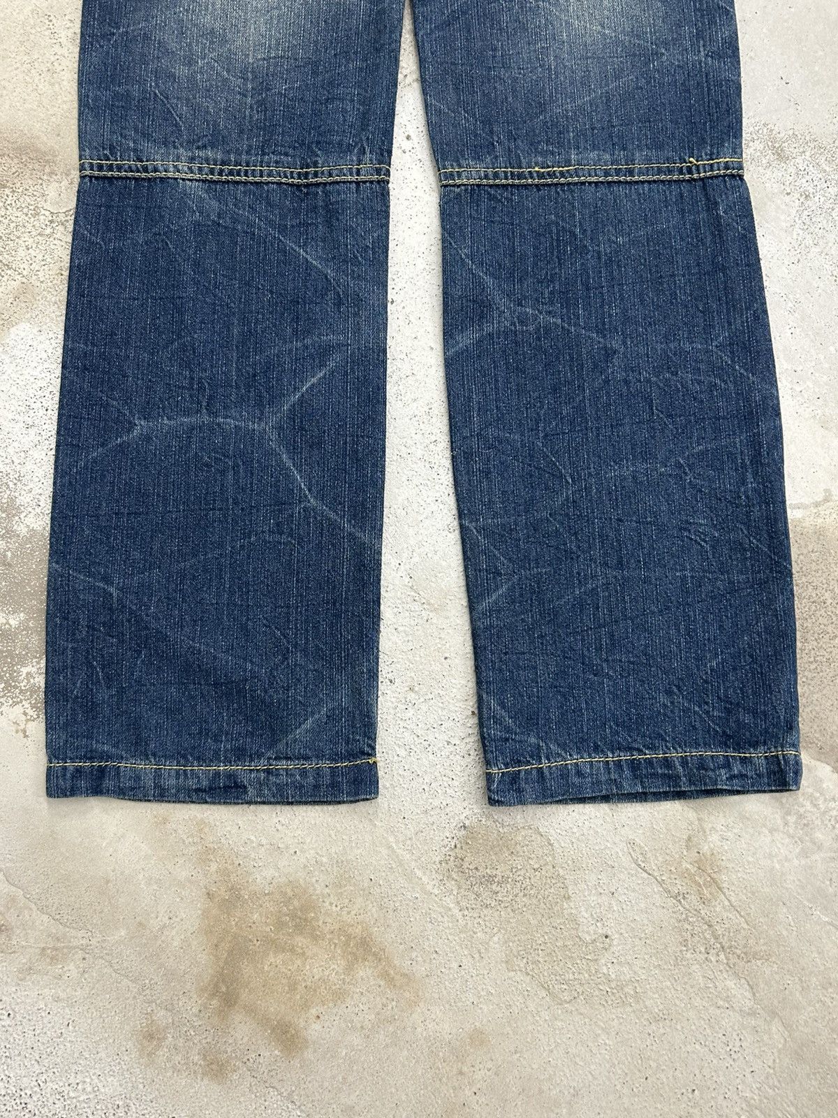 Japanese Brand Batsu Studio Japan Jean Art Poems Clawn Mark Straight Cut Size US 28 / EU 44 - 10 Thumbnail
