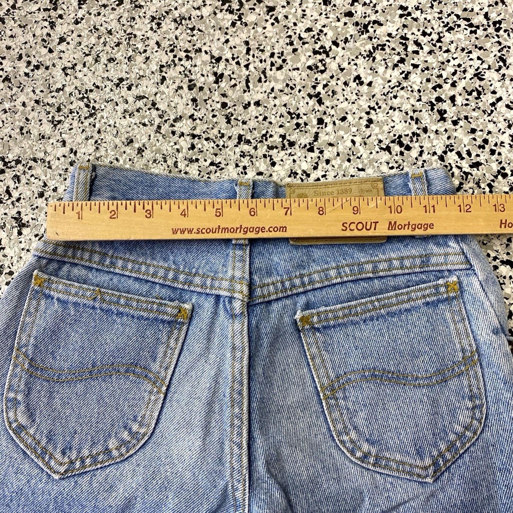 Lee VINTAGE Lee Jeans Blue Denim 80s Slim 24x27.5 Womens Regular Inseam 27.5 Straight Wide Size 42" / US 20 - 6 Thumbnail
