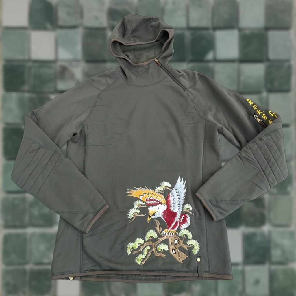 RLX Ralph Lauren VINTAGE RLX Ralph Lauren Performance Hoodie Men M Embroidered Eagle Green Size US M / EU 48-50 / 2 - 1 Thumbnail