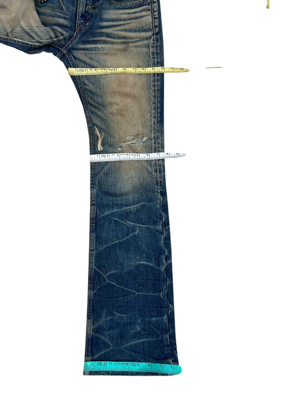JACKROSE Dirty Mud Trashed Jackrose Rips Denim Claw Mark Flare Jeans Size US 30 / EU 46 - 5 Thumbnail