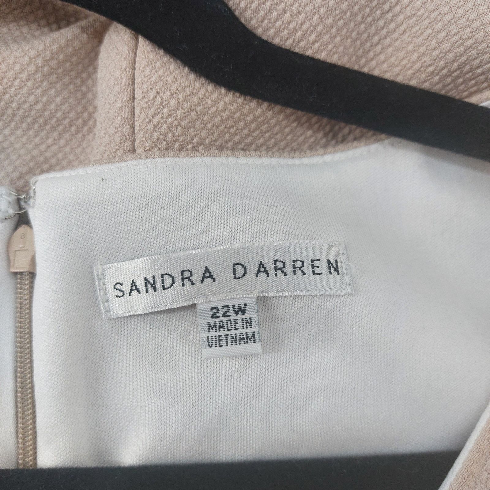 Other Sandra Darren 22W Plus Size Career Dress Beige Coral White Size 3XL / US 20-22 - 3 Thumbnail
