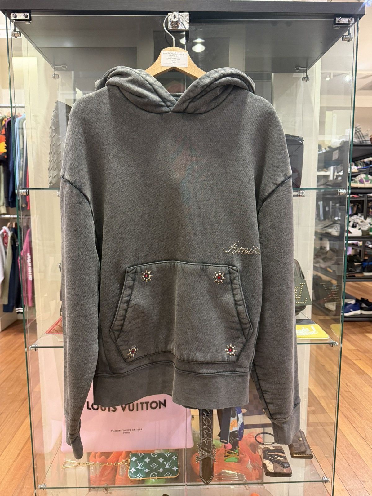 Amiri Amiri Rhinestone Hoodie - Washed Black Size US S / EU 44-46 / 1 - 1 Thumbnail