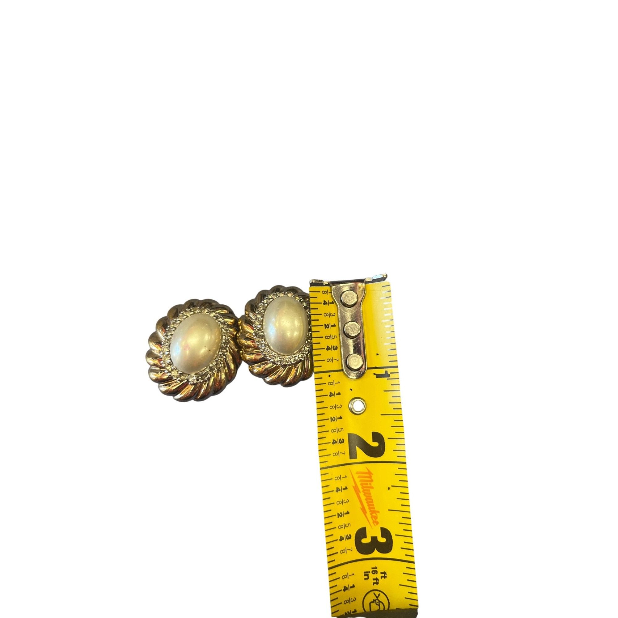 Other Panetta Vintage faux pearl rhinestones gold tone clip on ear Size ONE SIZE - 12 Thumbnail