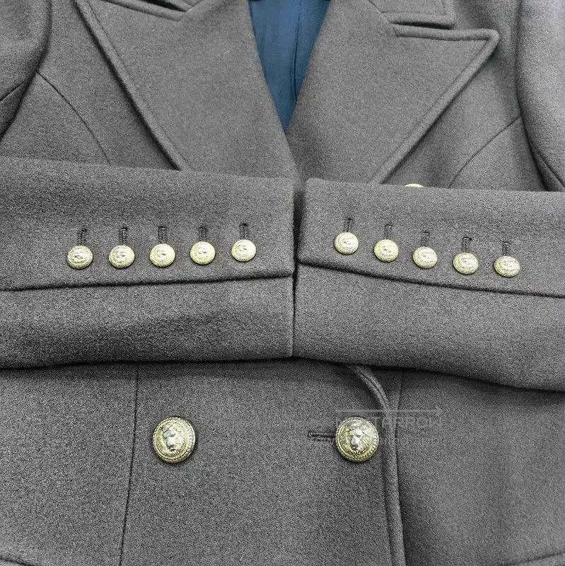 Balmain Balmain Women's Brown Double-Breasted Coat . Size S / US 4 / IT 40 - 4 Thumbnail