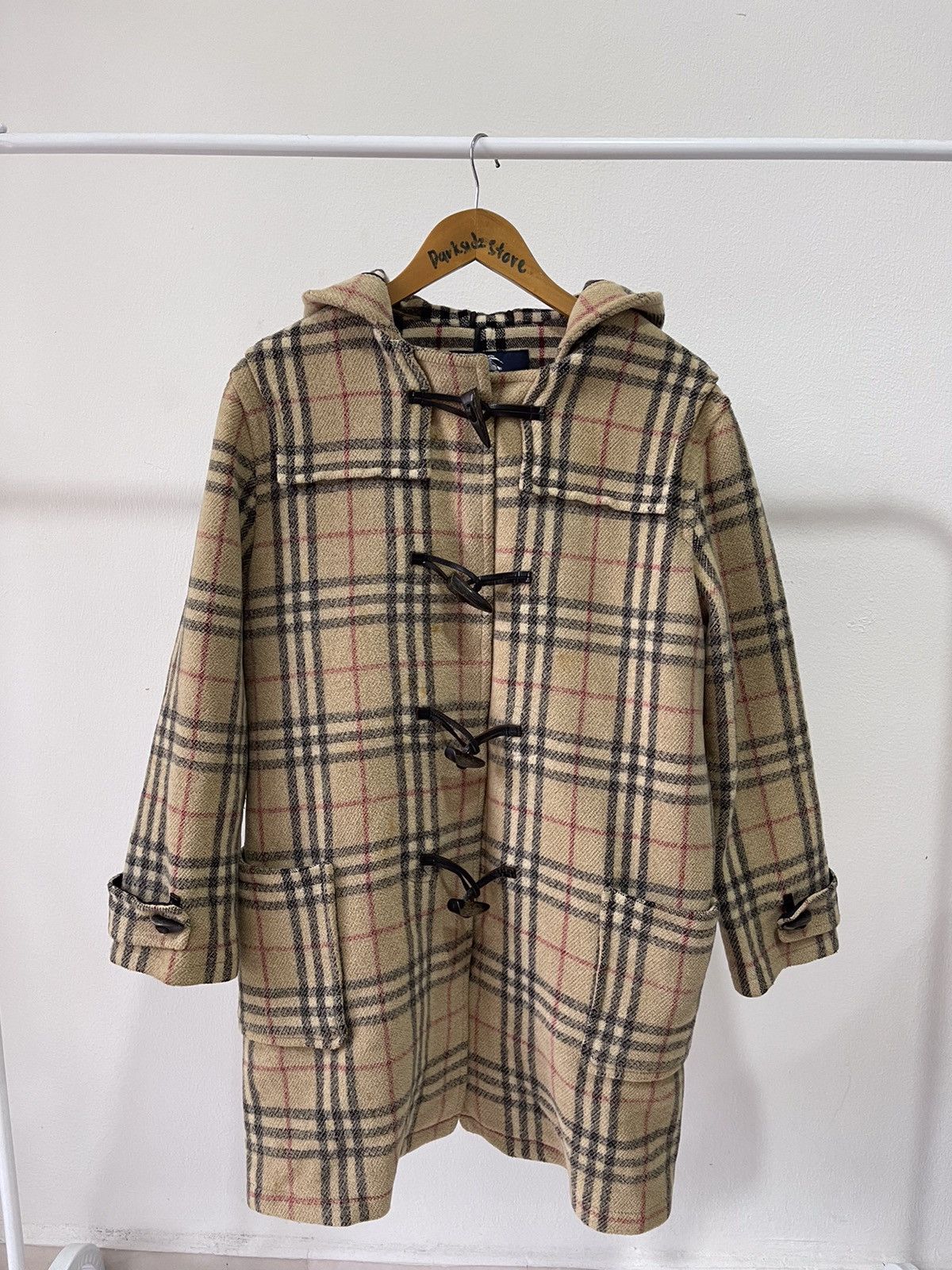 Burberry × Vintage Burberry Nova Check Duffle Coat Size US M / EU 48-50 / 2 - 3 Thumbnail