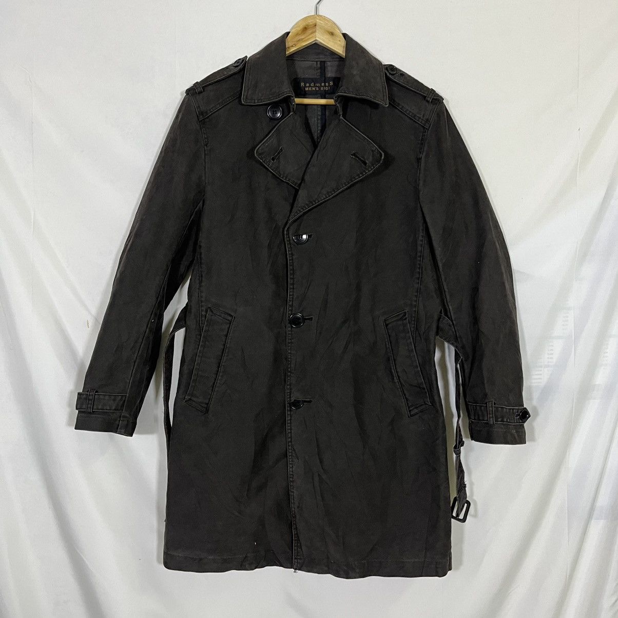 FrenchTrotters VINTAGE RADMESS MEN’S BIGI HEAVYWEIGHT BELTED TRENCH COAT Size US M / EU 48-50 / 2 - 1 Thumbnail