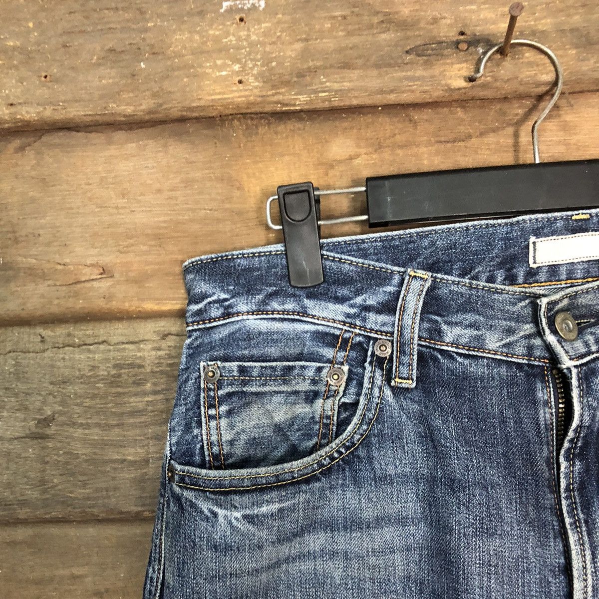 Japanese Brand Uniqlo selvedge Jeans Blue Denim Pants #7312 Size US 30 / EU 46 - 4 Thumbnail