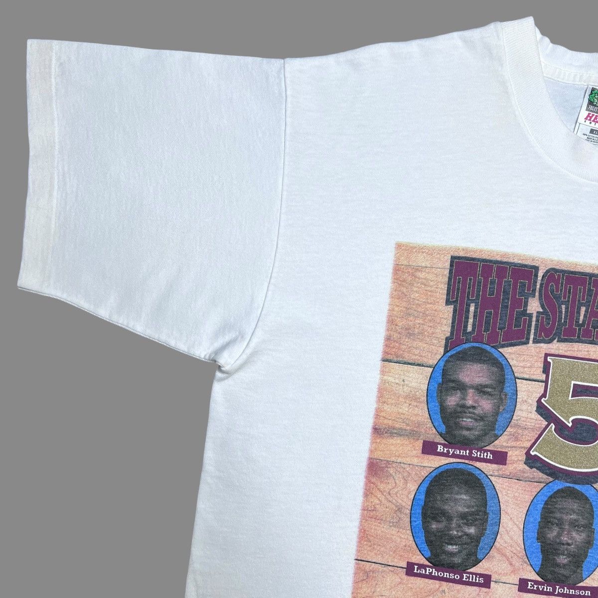 NBA × Vintage Vintage 90s NBA Denver Nuggets The Starting 5 Basketball Tee Size US XL / EU 56 / 4 - 6 Thumbnail